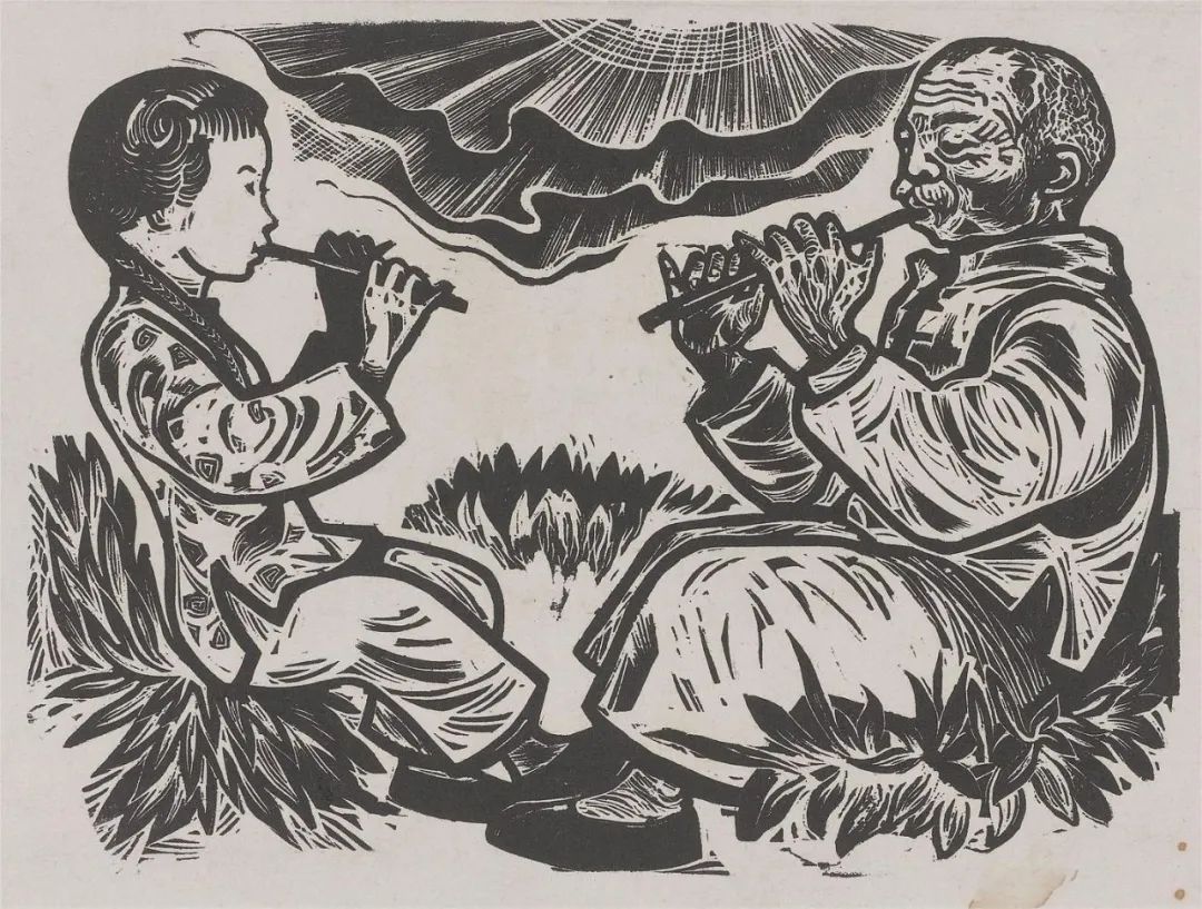 黃永玉 插畫21×15cm 1956年 中國美術館藏原著 彝族撒尼人經典傳說